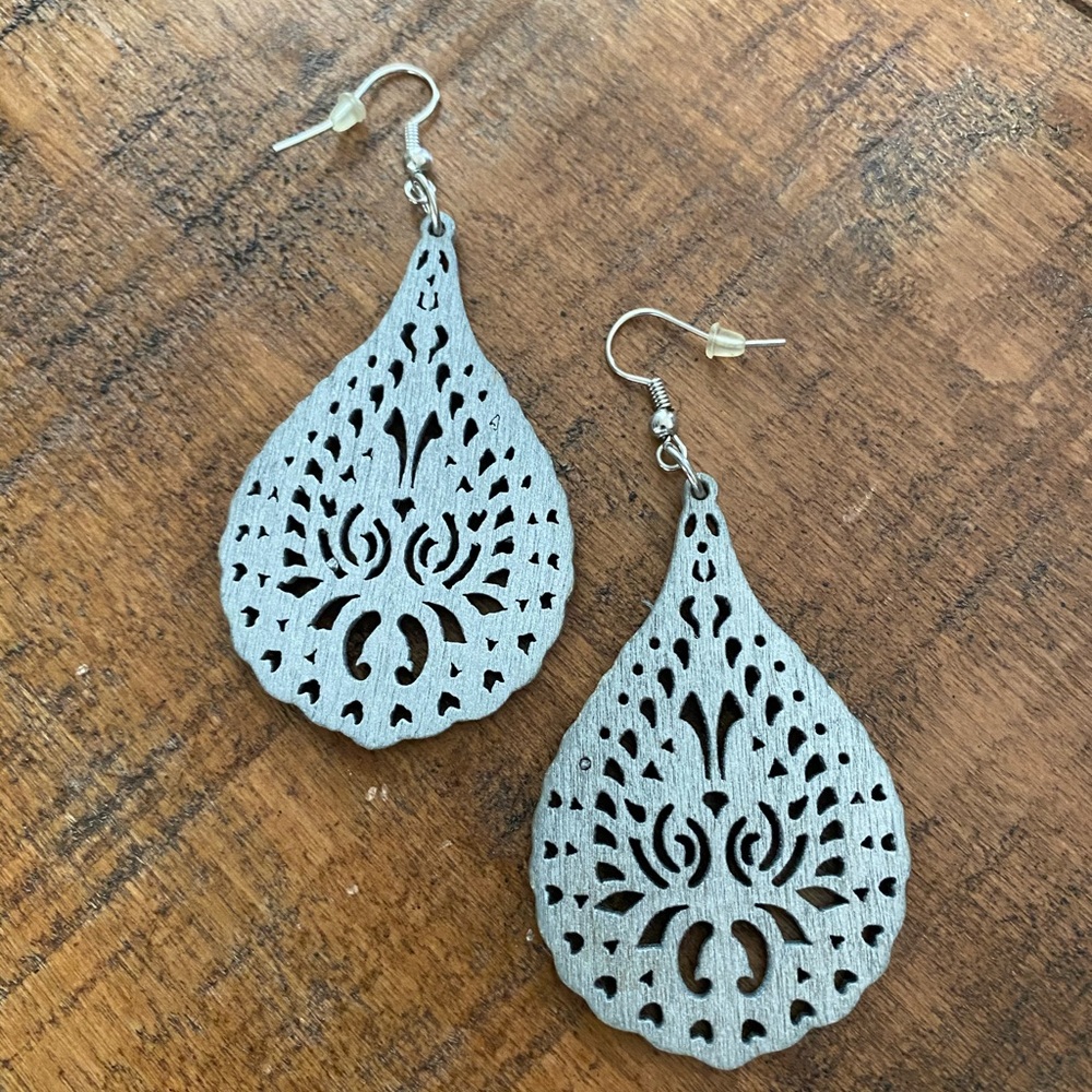 Fun Carved Earrings